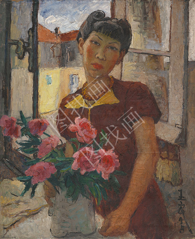 近现代 潘玉良 自画像 60x70cm